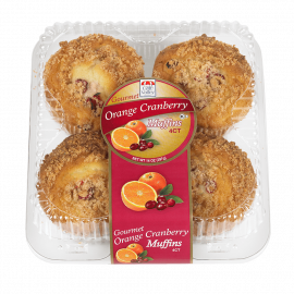 4ct Gourmet Orange Cranberry Muffins (Holiday Sept-Dec)