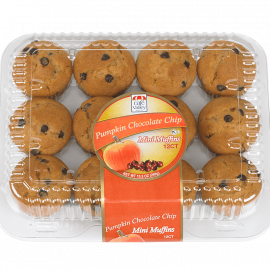 12ct Pumpkin Choc Chip Mini Muffins (Holiday Sept – Dec)